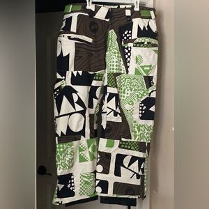 Vans Snowboarding Pants - Men’s XXL - multicolor - white/green/brown/black